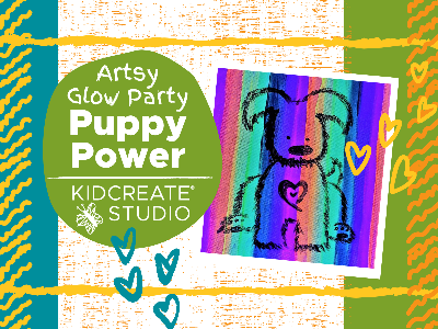 Kidcreate Studio - Woodbury. Artsy Glow Party - Puppy Power Workshop (5-12 Years)